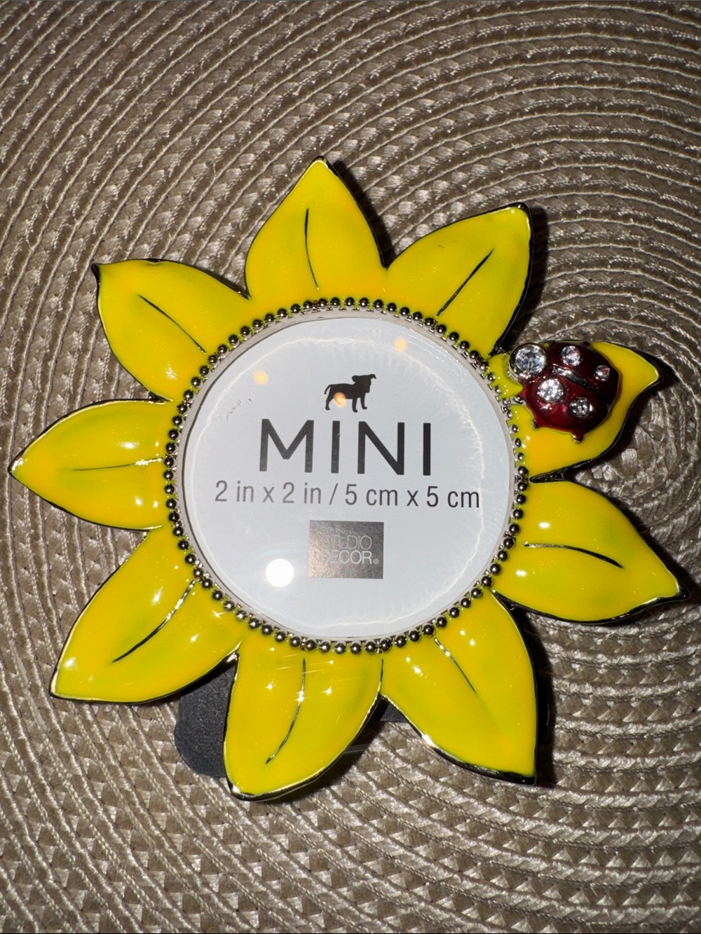 Studio Decor Yellow Sunflower Mini Photo Frame with Ladybug Accent - Picture 3 of 3